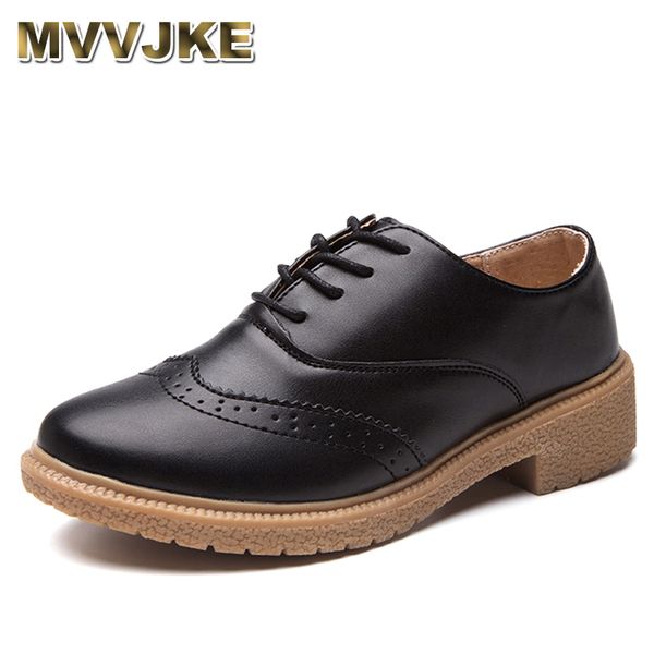 

mvvjke oxford flat shoes for women soft leather slippers for women vintage oxford shoes casual footwear, Black