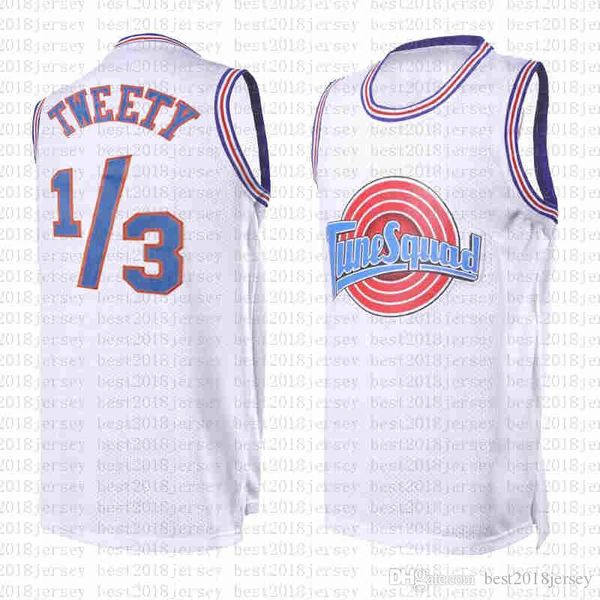 

white 1/3 tweety tune squad space 2 jam bunny movie jersey michael 23 jd 22 bill murray 10 lola basketball jersey ncaa, Black