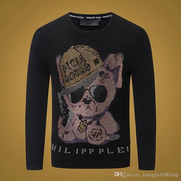

2019 mens sweater pullover men brand designer hoodie long sleeve designer sweatshirt knitwear winter clothing sweater, White;black