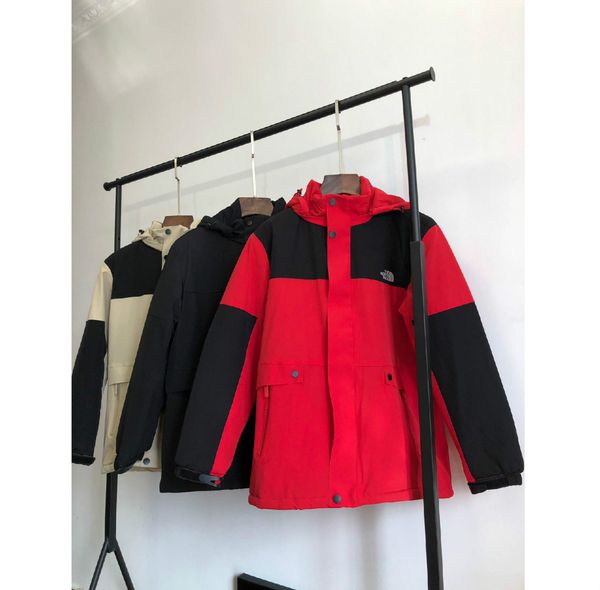 

мужчины марка открытый вниз ветрозащитный костюм повседневная письмо печатных лицо север вниз парки мужская марка толстые avtive верхняя оде, Black