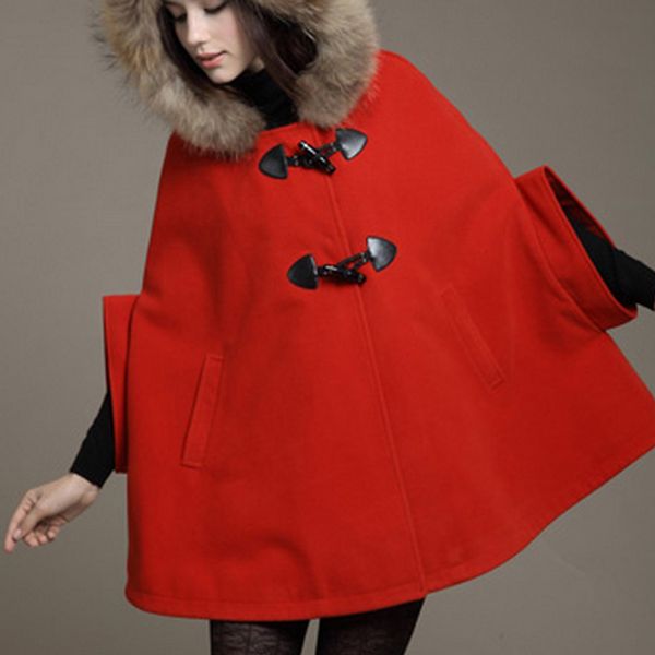 

short casual fashion cloak cape coat women fur hooded black 2019 spring fashion women clothes ladies coats sobretudo feminino