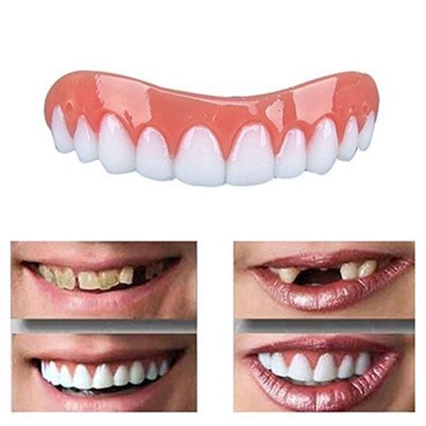 

Silicone mile veneer imulation brace flex denture pa te perfect in tant mile comfort fit fake tooth cover tool