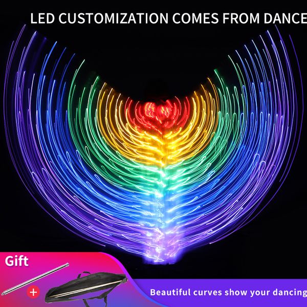 

belly dance isis wings led isis wings belly dance accessory costume butterfly with sticks bag for adult, Black;red