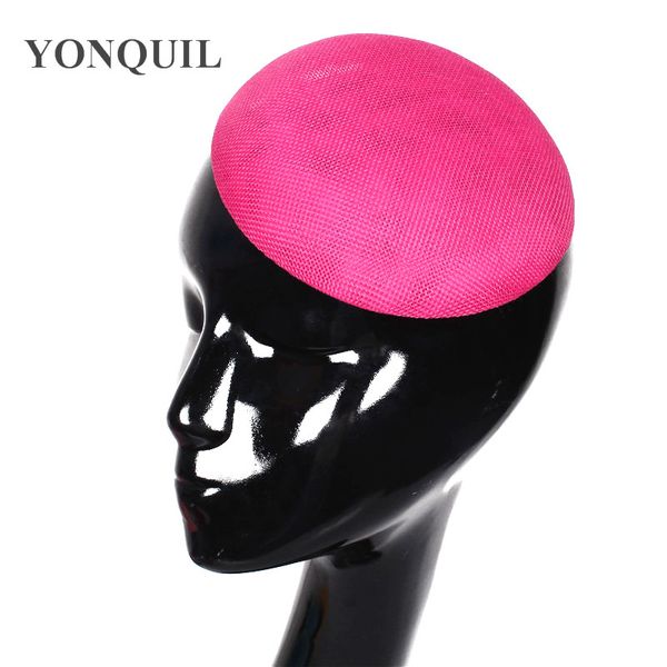 

new arrival round 15 cm imitation sinamay pink fascinator base women party fascinator derby hat base fascinators 10pcs/lot