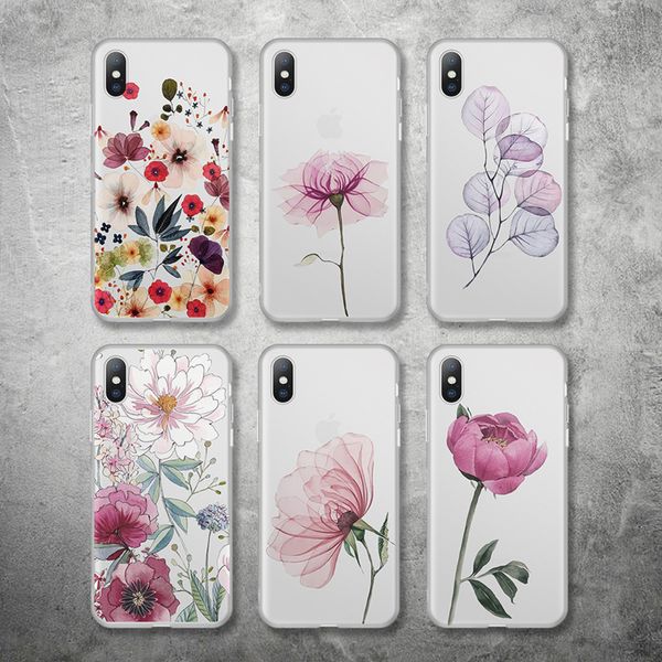 

lovebay телефон чехол для iphone 11pro 6 6s 7 8 plus x xr xs max 5 5s se красивый цветок матовый мягкий тпу для iphone 11 чехол для телефона