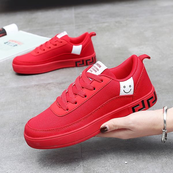

men women couple canva shoes flat shoes black red autumn walking designer mens womens casual shoes