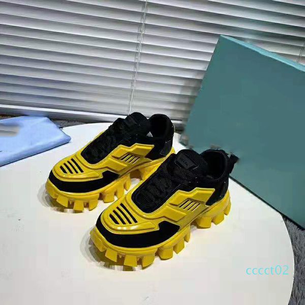 

new fashion designer shoes cloudbust thunder low outdoor mesh men women black sole shoes yellow casual shoes size 35-46 ct02