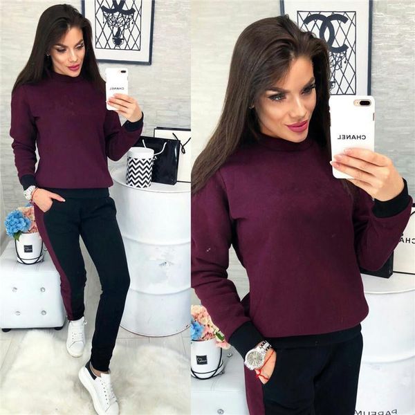 

вышивка 2 шт. комплект спорт с длинным рукавом повседневные женские роскошные костюмы бренд женские дизайнерские спортивные костюмы мода пис, Gray