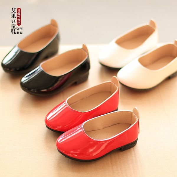 

children's shoes female tongfang mouth shoes princess han edition soft bottom single girl recreational shoe soft bottom