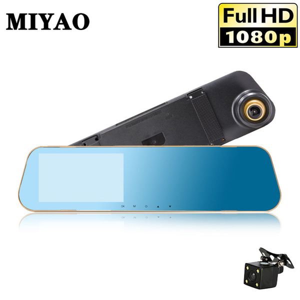 

4.3 " hd1080p dash camera car dvr rear view mirror vehicle camera dash cam dual lens video recorder car dvrs dashcam registrars