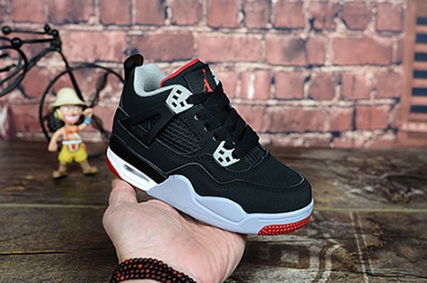 

more kids 4 4s bred toro bravo fire red black red men women basketball shoes sneakers quality