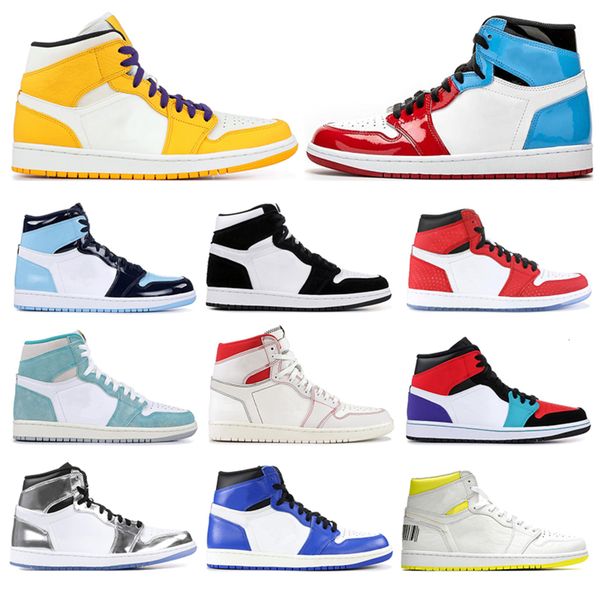 

2020 mens basketball shoes 1s obsidian fearless unc yellow satin shattered backboard kowhi leonard womens sports sneakers size 5.5-12