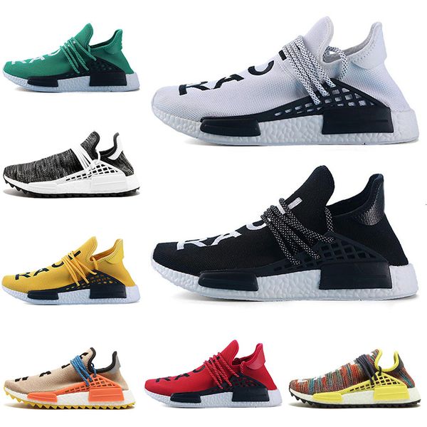 

36 47 huuman race running shoes black yellow lace blank canvas white mens trainers women sneaker breathable sports shoe size