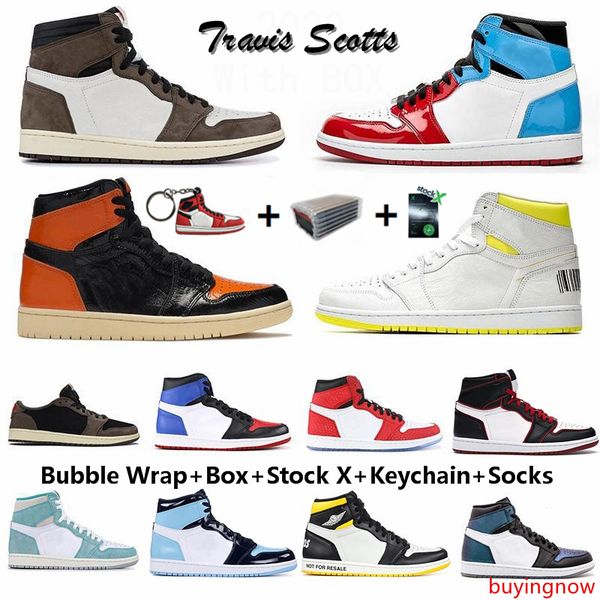 

1 high travis scotts low basketball shoes 2020 fearless obsidian men spiderman unc 1s chicago banned bred toe mens shoes women sport sneaker
