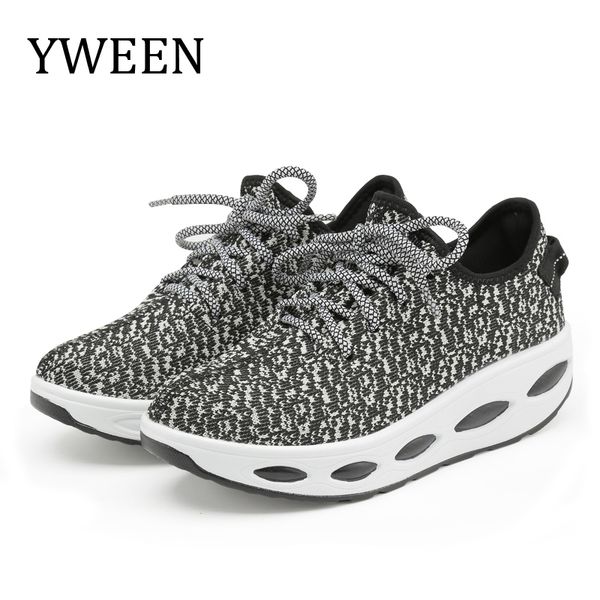

fashion shoes women mesh flat shoes sneakers platform women breathable air mesh swing wedges shoe breathable flats female, Black