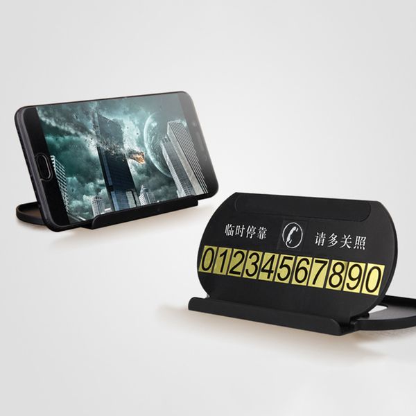 

car non-slip mat multi-function mobile phone bracket decoration parking phone number ornament auto dashboard for gps cell