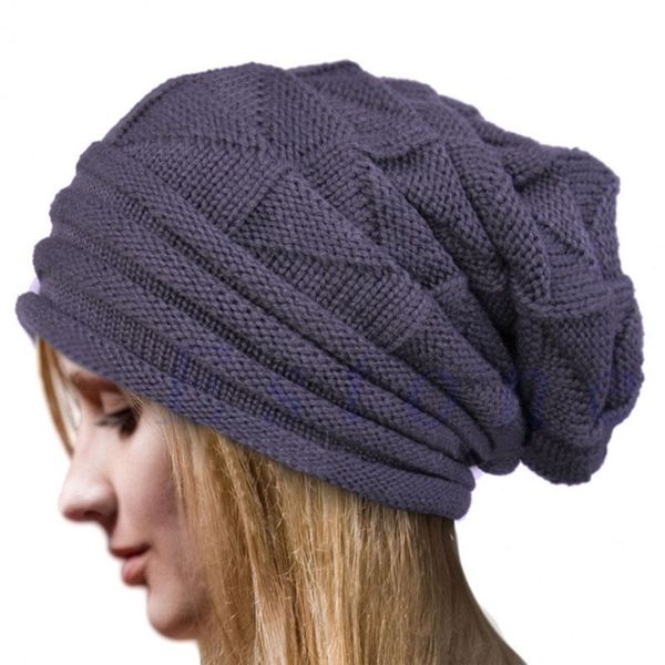 

men women knit oversize baggy slouchy beanie warm winter hat ski chic cap skull