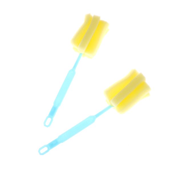 

2pcs 22cm length baby bottle sponge brushes cup glass milk bottles brush kitchen cleaningtools baby accessories