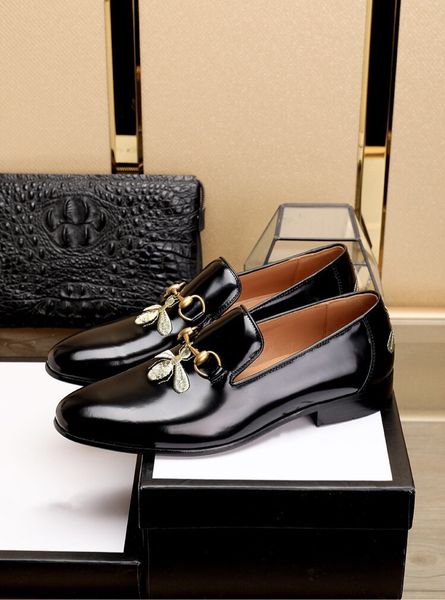 

luxurys brand men leather formal business shoes male office work flat shoes oxford breathable party wedding anniversary shoes, Black