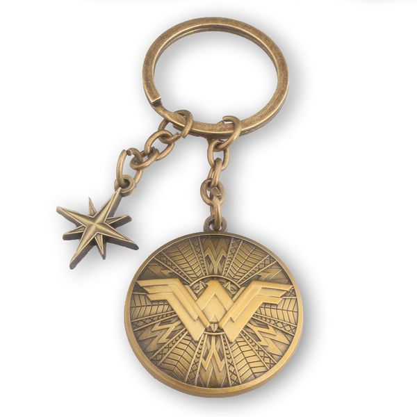 

dc мультфильм щит keychains w брелоков мужчины женщины аксессуары dropshipping, Silver
