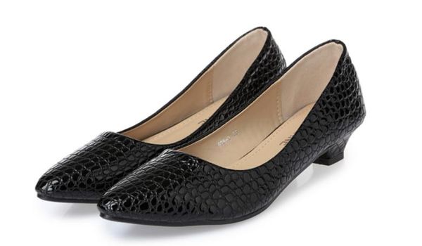

2019 women's shoes in spring and autumn with new style low heel fine heel pointed end@op123456, Black