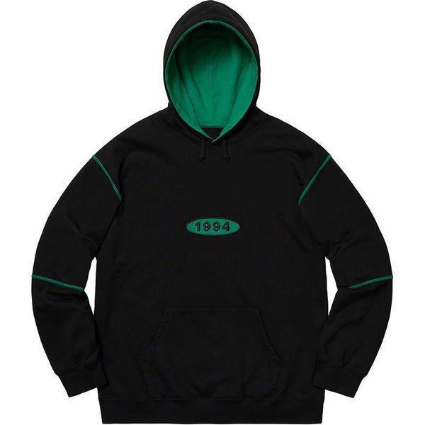 

19aw распространение логотип мужские дизайнерские толстовки толстовка 1994 мужчины женщины высокое качество дизайнерская толстовка пара улич, Black