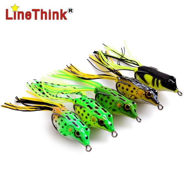 

5pcs/lot 5 different color 3d floating skirt frog fishing lure double hook 6.2g/4.5cm ing