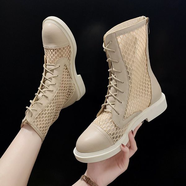 

sandal woman boot 2020 sandals with heel female shoe med ladies shoes summer strappy heels lace denim women's breathable, Black