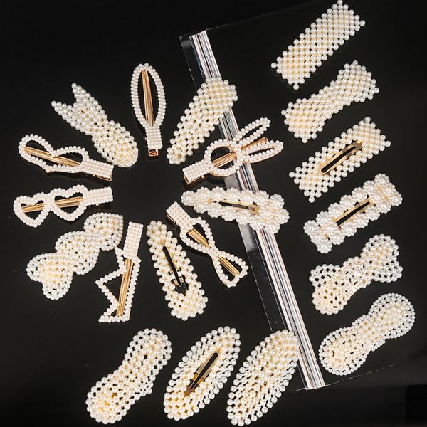 Niedliche Schleife Bobby Pin Haarspange Mix Style Damen Perlen Haarspangen Mode Haarschmuck für Geschenk Party Großhandel