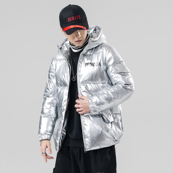 

new arrival winter man hooded coat bright color printing men's coats keep warm black blue gray m-5xl winter clothes men