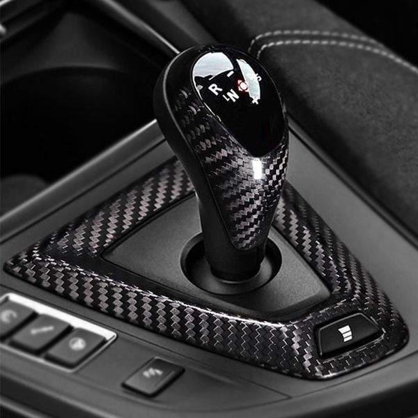 

real carbon fiber gear shift handle sleeve cover trim for m2 m3 m4 m5 x5m x6m car interior accessories