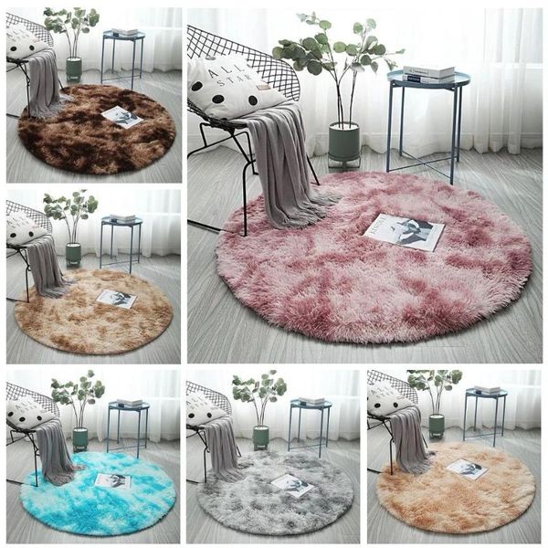 

carpets faux fur round carpet for living room kids long plush rugs bedroom rest area play tents rug floor door anti-skid mats