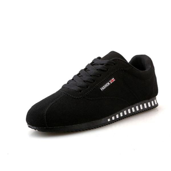 

2019 spring and autumn new fashion wild round head strap comfortable men's casual shoes shoes, Black