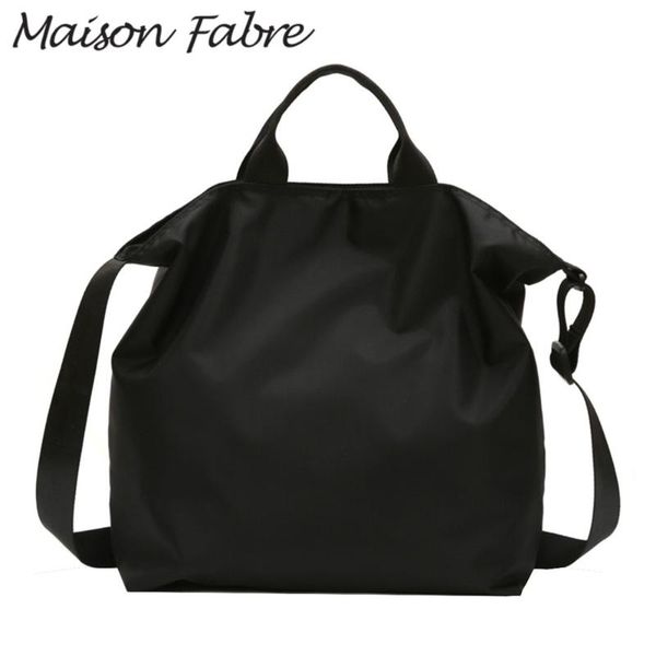 

maison fabre large bag women nylon crossbody bag zipper shopping shoulder strap handles 2020 designer handbags high quality