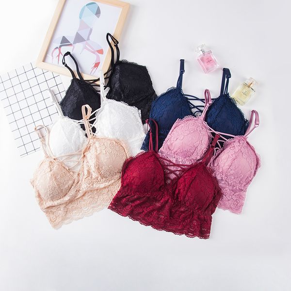 

french style soft lingerie padded bra bra cotton lingerie breathable underwear, Red;black
