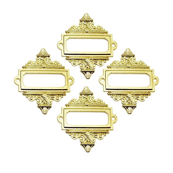 

4шт античной этикетки рамка этикетки держатель бейдж держатель для картотеки купбоард drawer