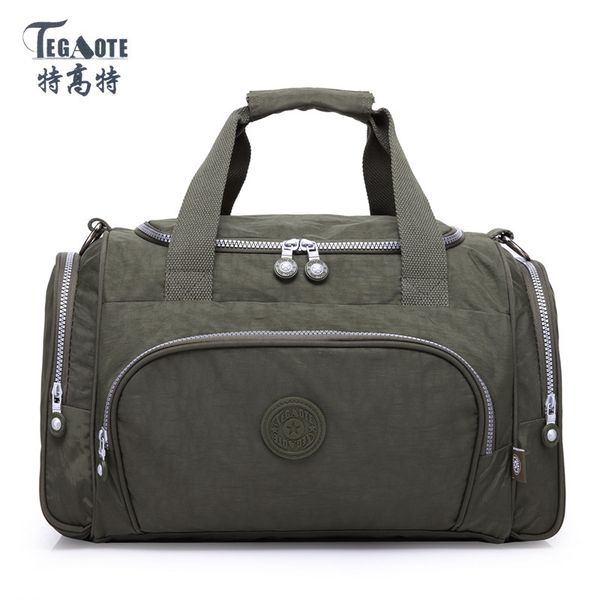 

travel big capacity lightweight wear resistant nylon single shoulder portable dual use leisure travel bag