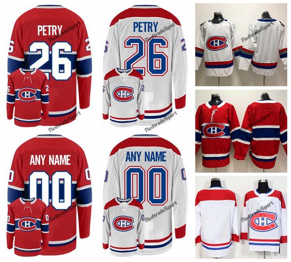 

2018 montreal canadiens 100th classic jeff petry hockey jerseys custom home red #26 jeff petry stitched shirts s-xxxl, Black;red