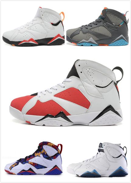 

2020 7 7s mens basketball shoes purple unc bordeaux olympic panton pure raptor retro vii designer men sneakers trainers sports shoes 40-47, Black