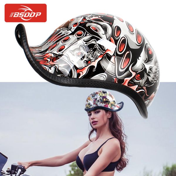 

motorcycle curved helmet open face fashion retro helmet casco moto capac for fz6 fz6r fz8 mt-07 mt-09/sr/fz9 xj6 tmax500