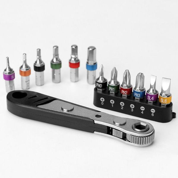 

19pcs/set mini ratchet wrench screwdriver bit set 1/4 inch driver socket kit