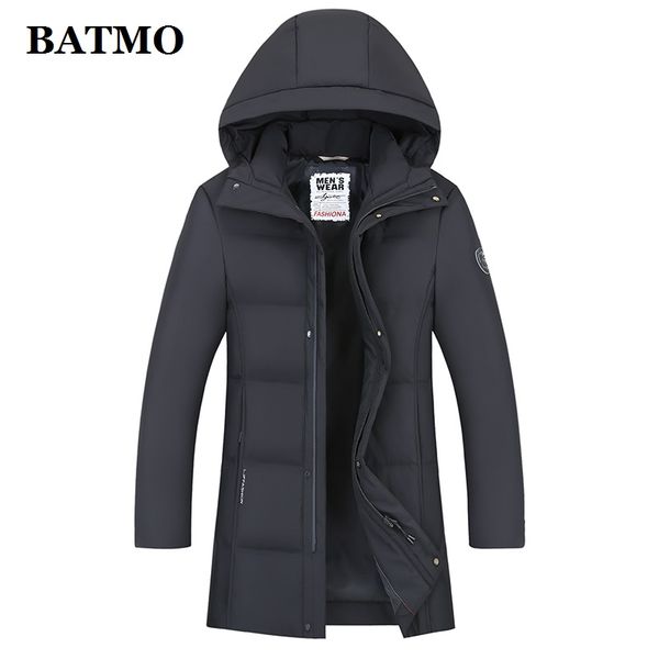 

batmo 80% white duck down hooded jackets men,men's winter hooded jackets,hooded coat men,8803, Black
