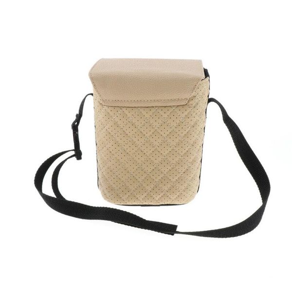 

car trash can auto interior inner multi-function pu leather garbage bin