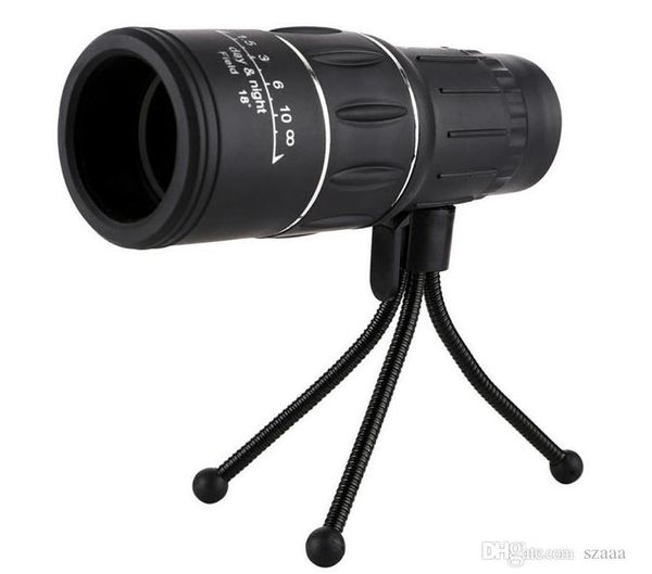 

Новый телескоп 16X бифокальный 16x52 монокулярный телескоп зум 66M / 8000MHD открытый ночного видения spotting scope телескоп + телефон клип + штатив