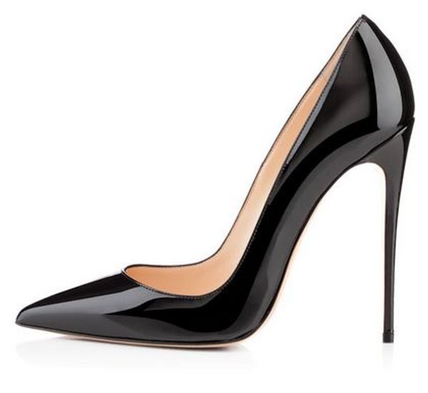 

yeeloca 2020 women's 12cm slip on heels thin sky high m002 heeled stiletto gradient colorful mu1874, Black
