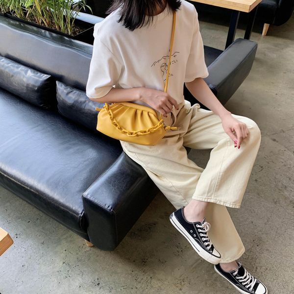 

2020 new shoulder bag women's casual fashion korean chain fold