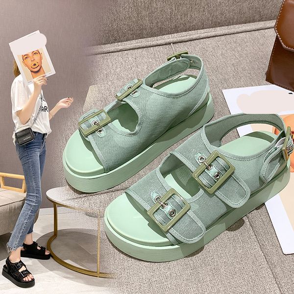 

spring shoes round toe buckle with heel 2020 sandals summer heels med suit female beige open velvet thick comfort block, Black