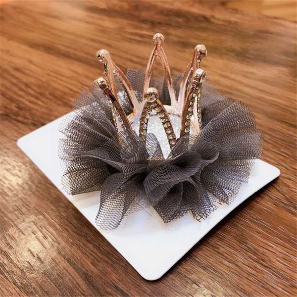 

new arrival baby girls children shiny crown rhinestone hairpins princess crystal hair clip pearl barrette accessories, Slivery;white