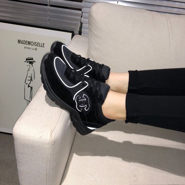 

luxury fashion designer women's men's jogging party casual shoes sports shoes triple platform men's and women's shoes jh, Black