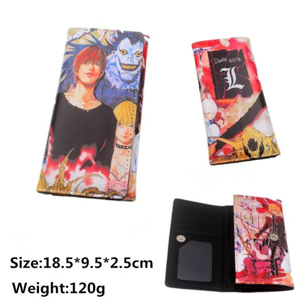 

death note anime wallet women handbags men long wallet card holder purse coin purse for cosplay gift, Red;black